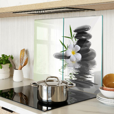Tagliere in vetro Fiori e pietre sull'acqua