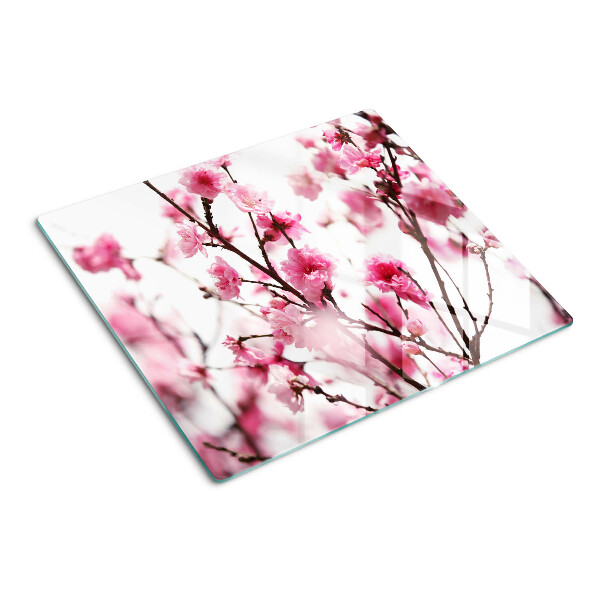 Tagliere in vetro Fiori di ciliegio in fiore