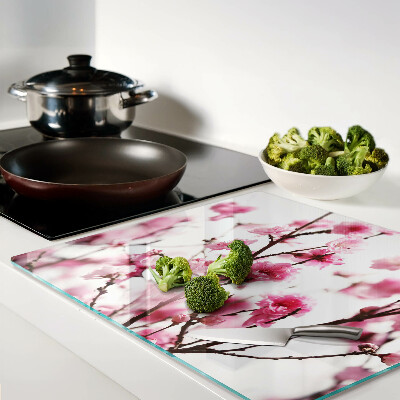 Tagliere in vetro Fiori di ciliegio in fiore