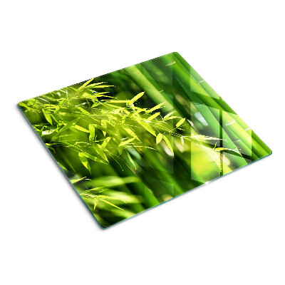 Tagliere in vetro Foglie di bambù e fogliame verde