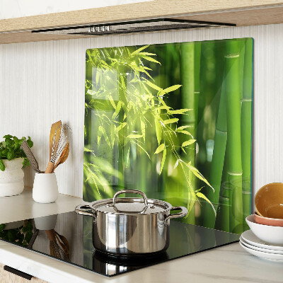 Tagliere in vetro Foglie di bambù e fogliame verde