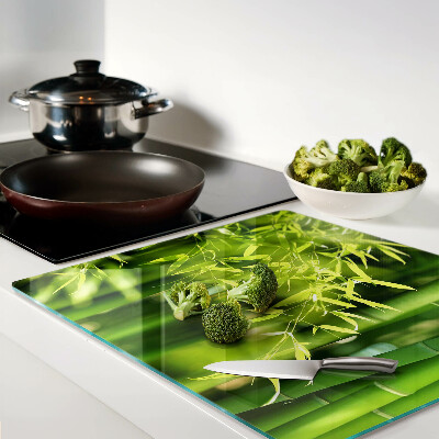 Tagliere in vetro Foglie di bambù e fogliame verde