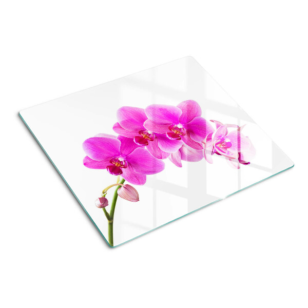 Tagliere in vetro temperato Orchidee nelle tonalità del rosa