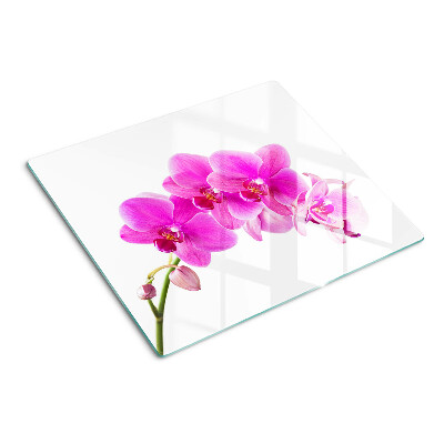 Tagliere in vetro temperato Orchidee nelle tonalità del rosa