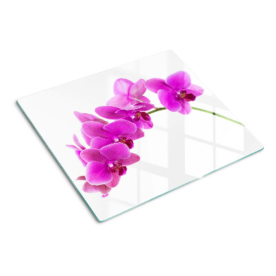 Tagliere in vetro temperato Fiori di orchidea nelle tonalità del rosa