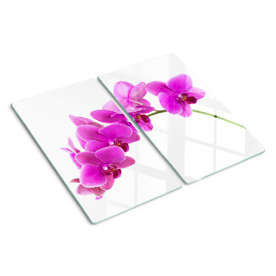 Tagliere in vetro temperato Fiori di orchidea nelle tonalità del rosa