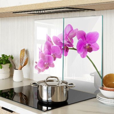 Tagliere in vetro temperato Fiori di orchidea nelle tonalità del rosa