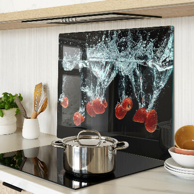 Tagliere in vetro Fragole in acqua