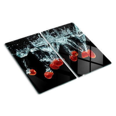 Tagliere in vetro Fragole in acqua