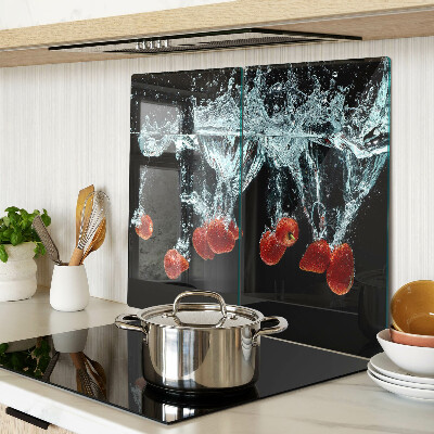 Tagliere in vetro Fragole in acqua