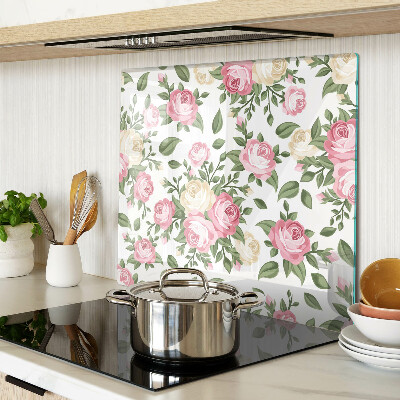 Tagliere in vetro Motivo floreale di rose