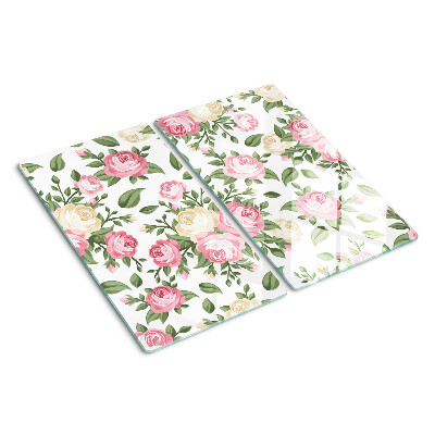 Tagliere in vetro Motivo floreale di rose