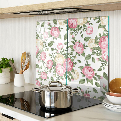 Tagliere in vetro Motivo floreale di rose