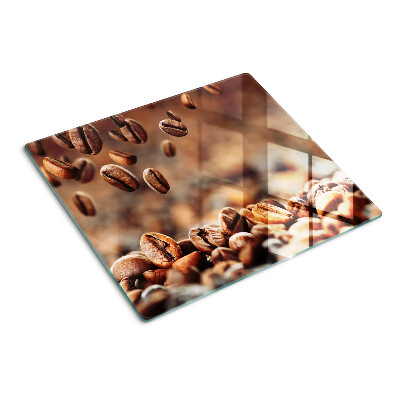 Tagliere in vetro temperato Chicchi di caffè in movimento