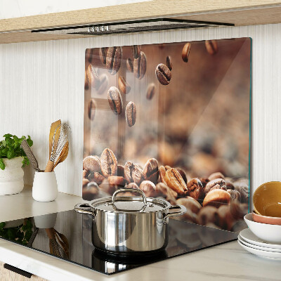 Tagliere in vetro temperato Chicchi di caffè in movimento