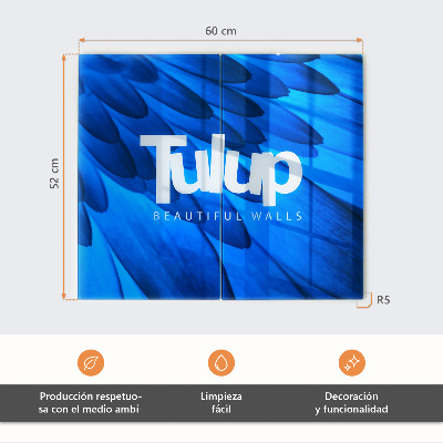 Tagliere in vetro temperato Tulipani in gocce d'acqua