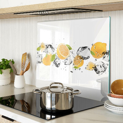Tagliere in vetro Limoni con ghiaccio
