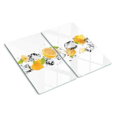 Tagliere in vetro Limoni con ghiaccio
