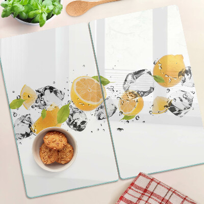 Tagliere in vetro Limoni con ghiaccio