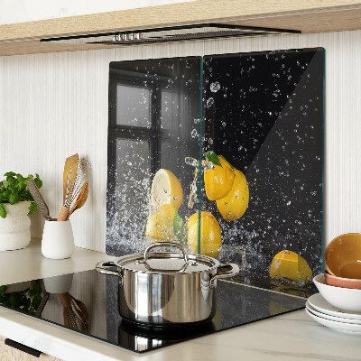 Tagliere in vetro temperato Limoni in acqua