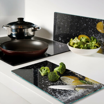 Tagliere in vetro temperato Limoni in acqua