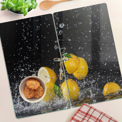 Tagliere in vetro temperato Limoni in acqua