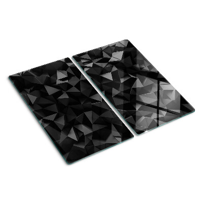 Tagliere in vetro temperato Geometria poligonale in tonalità di nero