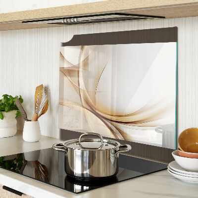Tagliere in vetro temperato Onde astratte nei toni del beige