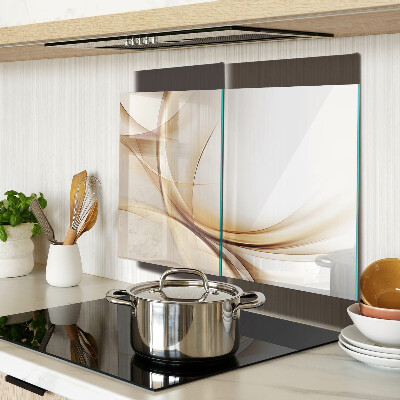 Tagliere in vetro temperato Onde astratte nei toni del beige