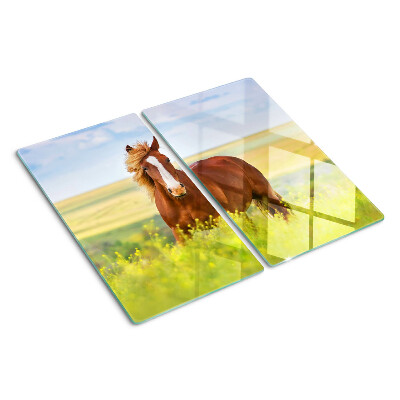 Tagliere in vetro temperato Cavallo nel prato