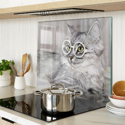 Tagliere in vetro Gatto con gli occhiali