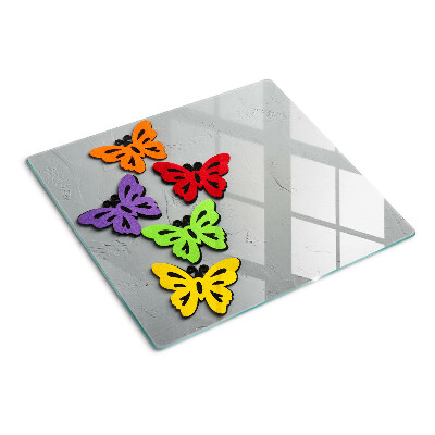 Tagliere in vetro Motivo a farfalle colorate