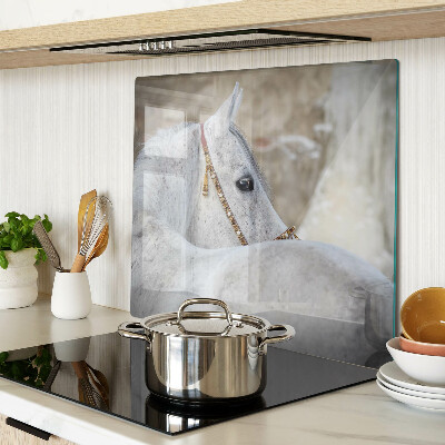 Tagliere in vetro Giovane cavallo bianco