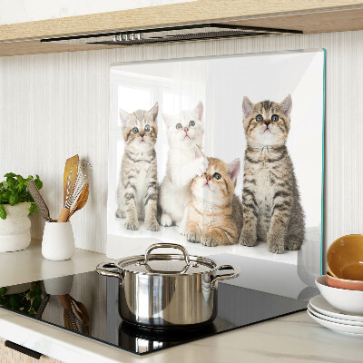Tagliere in vetro temperato Uno stormo di gattini