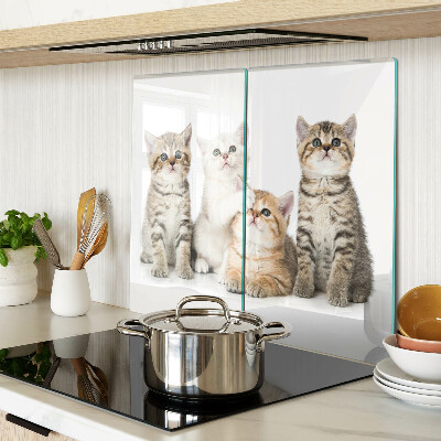 Tagliere in vetro temperato Uno stormo di gattini