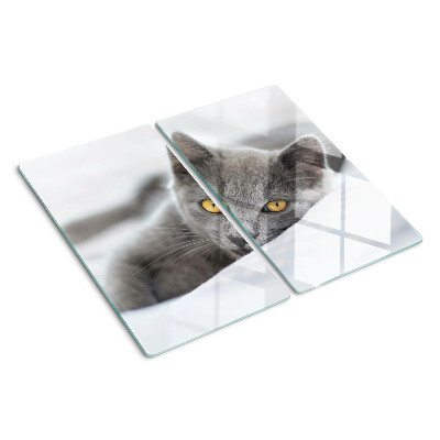 Tagliere in vetro Gatto con gli occhi gialli