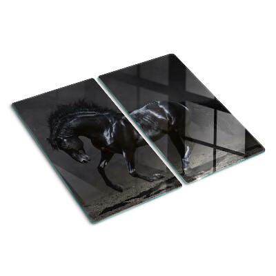 Tagliere in vetro Cavallo oscuro in movimento