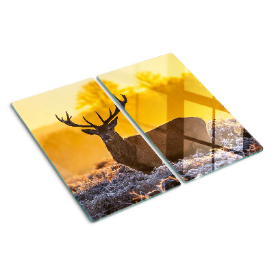 Tagliere in vetro Cervi nel paesaggio mattutino