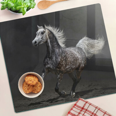 Tagliere in vetro temperato Un cavallo maculato in fuga