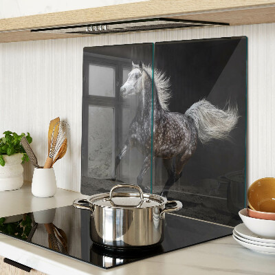 Tagliere in vetro temperato Un cavallo maculato in fuga