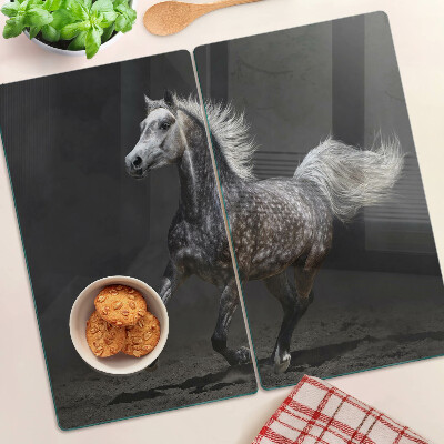 Tagliere in vetro temperato Un cavallo maculato in fuga