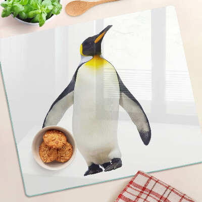 Tagliere in vetro temperato Pinguino sul ghiaccio