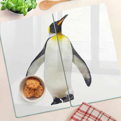 Tagliere in vetro temperato Pinguino sul ghiaccio