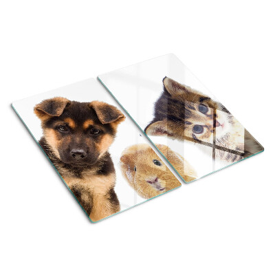 Tagliere in vetro Cani, gatti, conigli