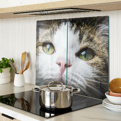 Tagliere in vetro temperato Gatto con gli occhi verdi