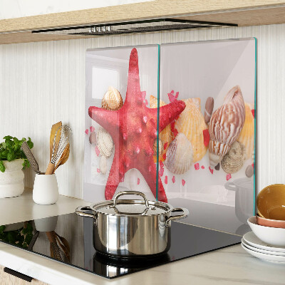 Tagliere in vetro temperato Conchiglie e stelle marine