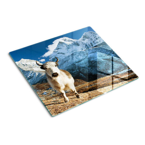 Tagliere in vetro temperato Mucca in montagna