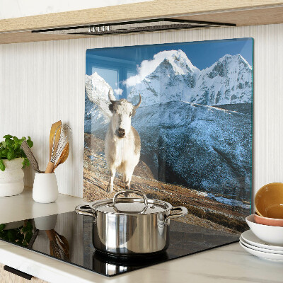 Tagliere in vetro temperato Mucca in montagna