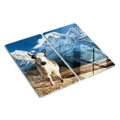 Tagliere in vetro temperato Mucca in montagna