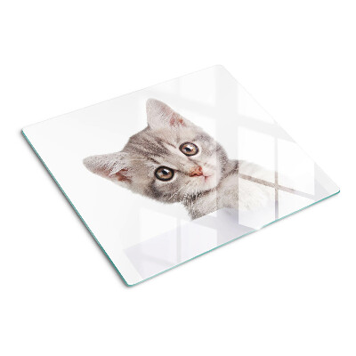 Tagliere in vetro temperato Gattino con gli occhi grandi
